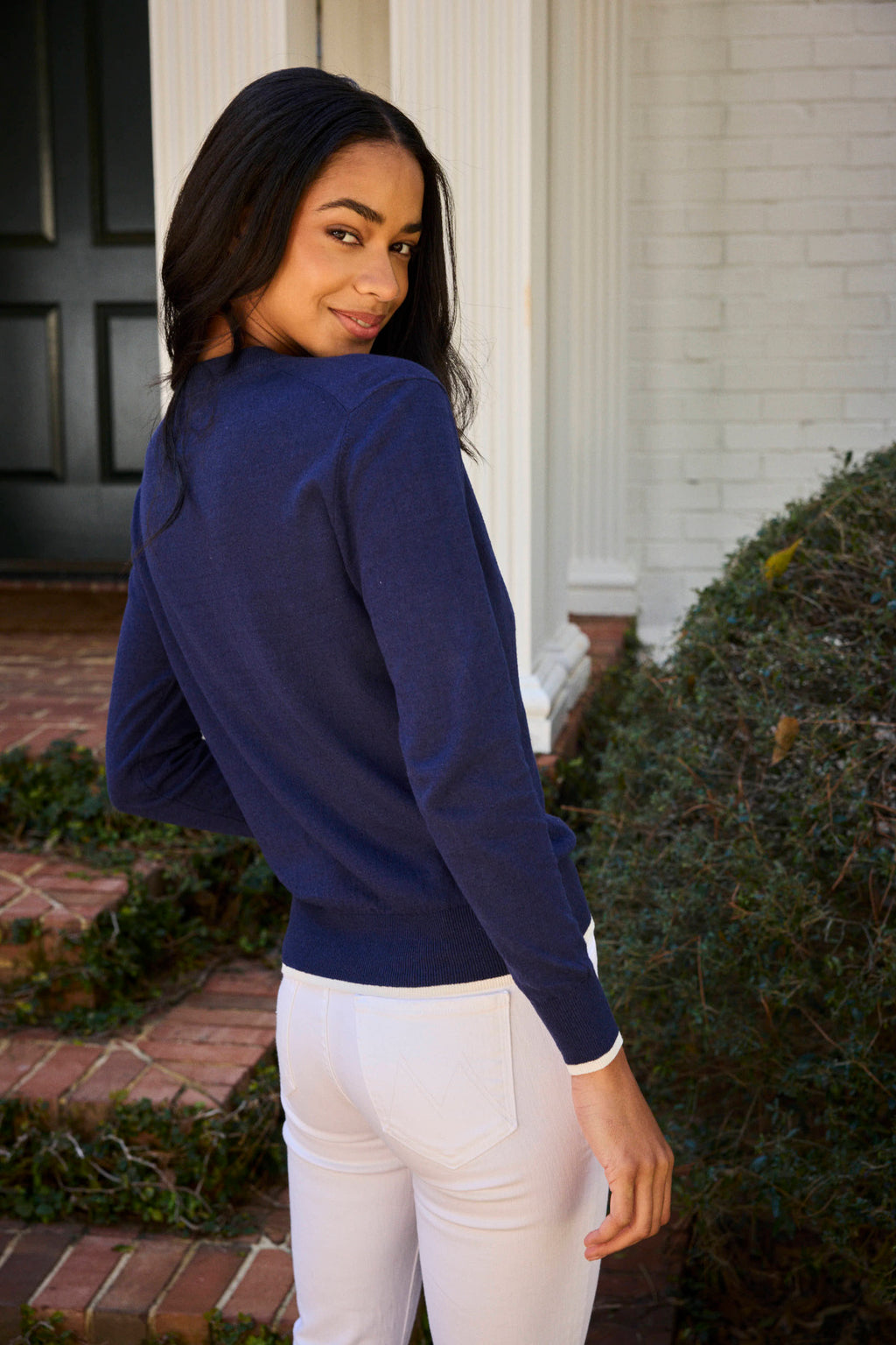Evaline Sweater in English Navy - Main Image 1