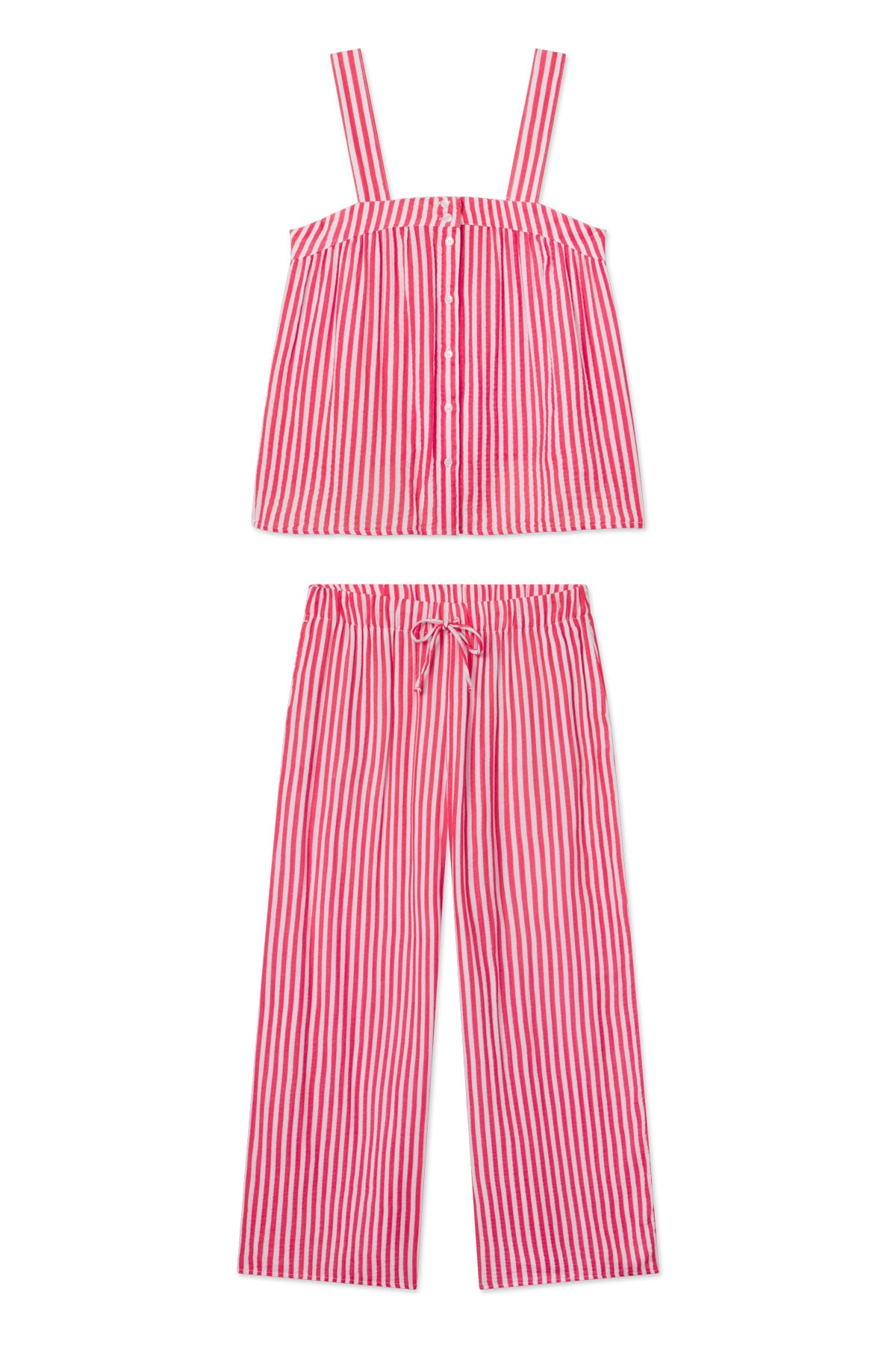 LAKE | Women | Cotton Pajamas | Bougainvillea Awning Stripe