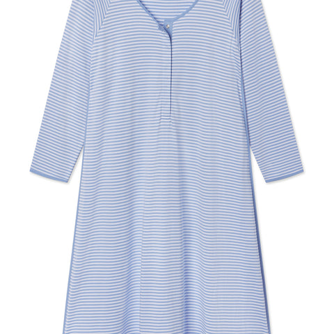 long sleeve pajamas dress Pima Maternity Nightgown in Hydrangea | Women's | Soft Pajama/Sleepwear | Pima Cotton | Medium Color Code:BRFR Chocolate Brown Wedding Guest Medium Bust [color:GREEN]markeddown:boolean:true