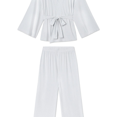 DreamModal Kimono Pajama Set in Fog