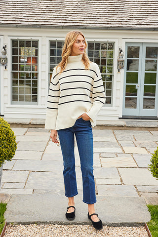 Madelene Navy White Stripe Pullover