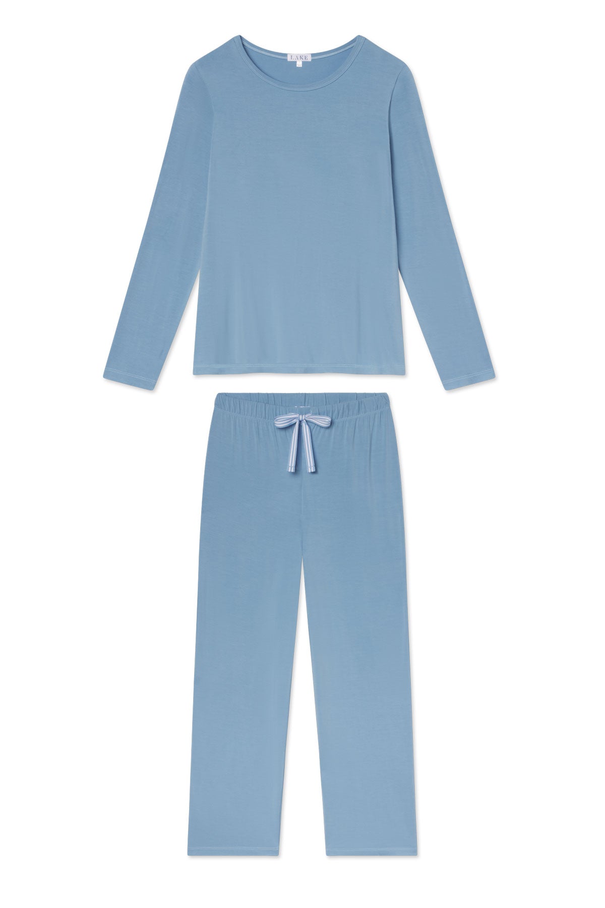 LAKE | Women | DreamModal™ Pajamas | Serene Blue Ribbon Long-Long Set