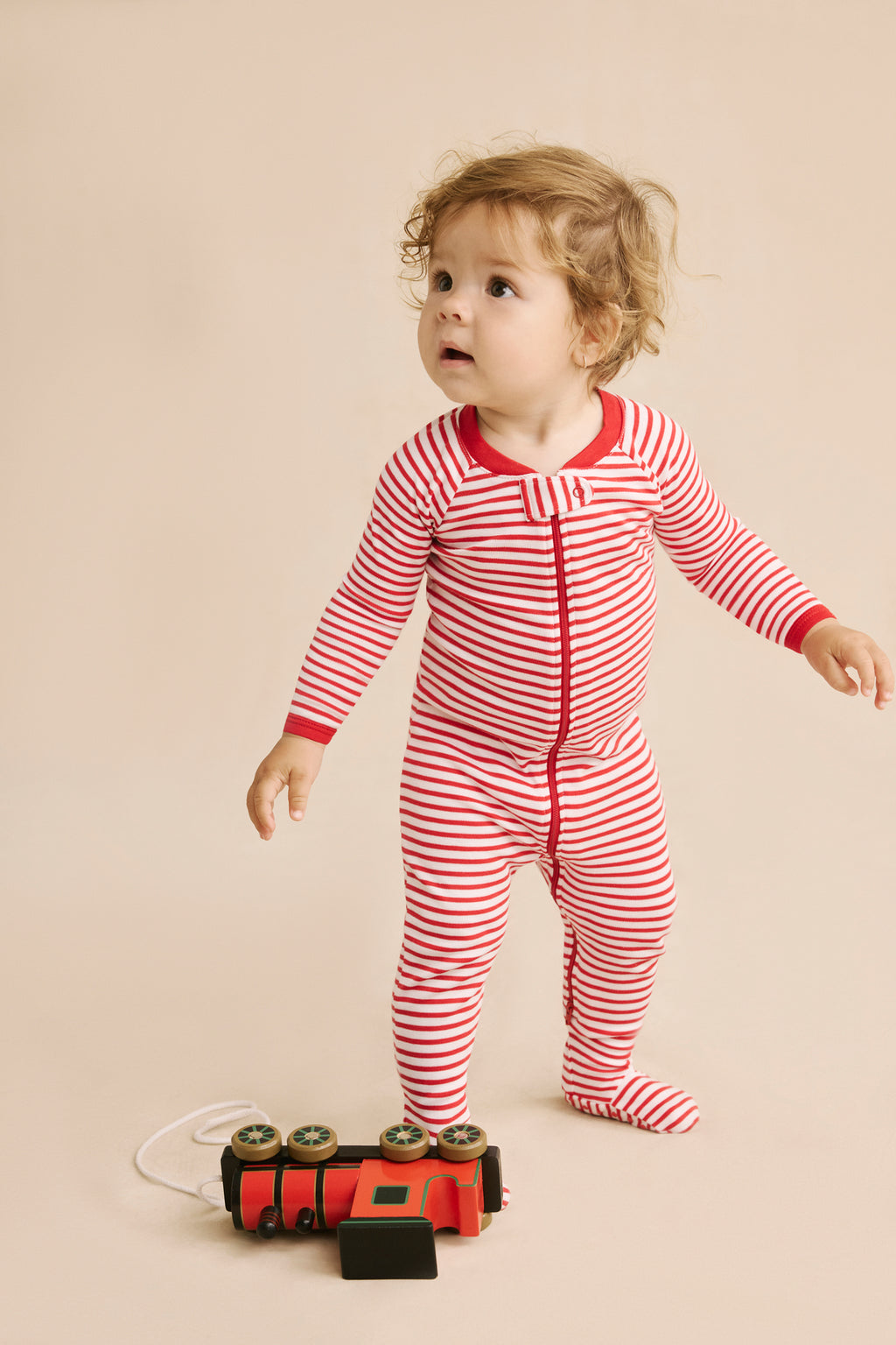 Baby Sleeper in Classic Red Voyager Stripe - Main Image 1