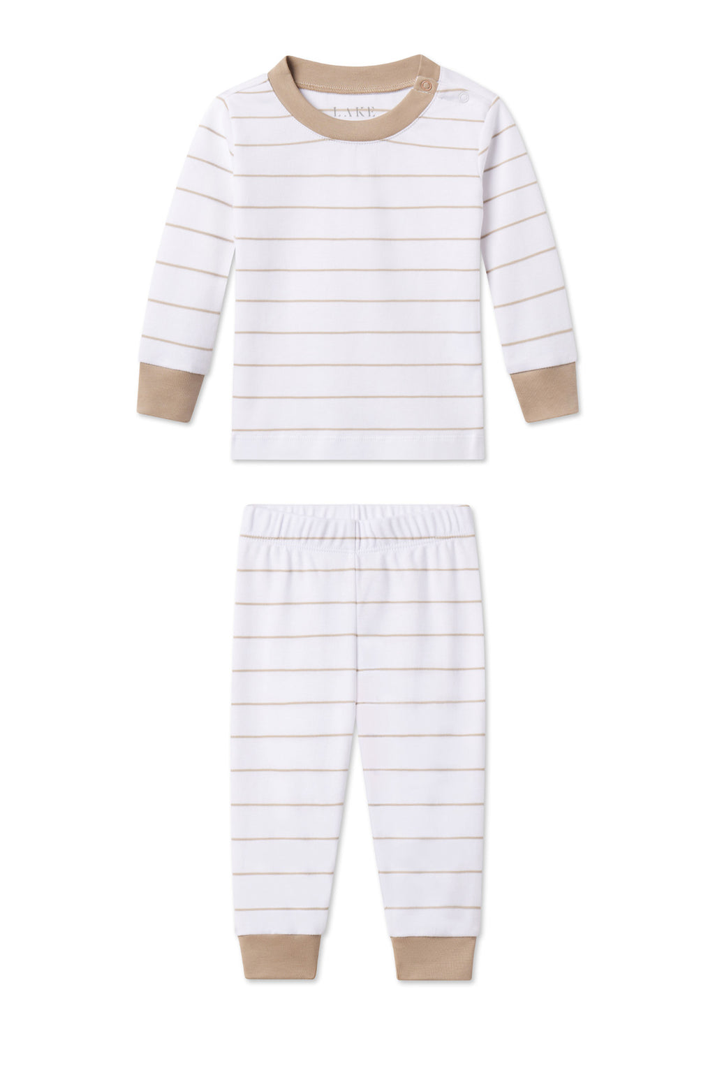 LAKE | Baby | Pima Cotton Pajamas | Driftwood Stripe Baby Long-Long Set