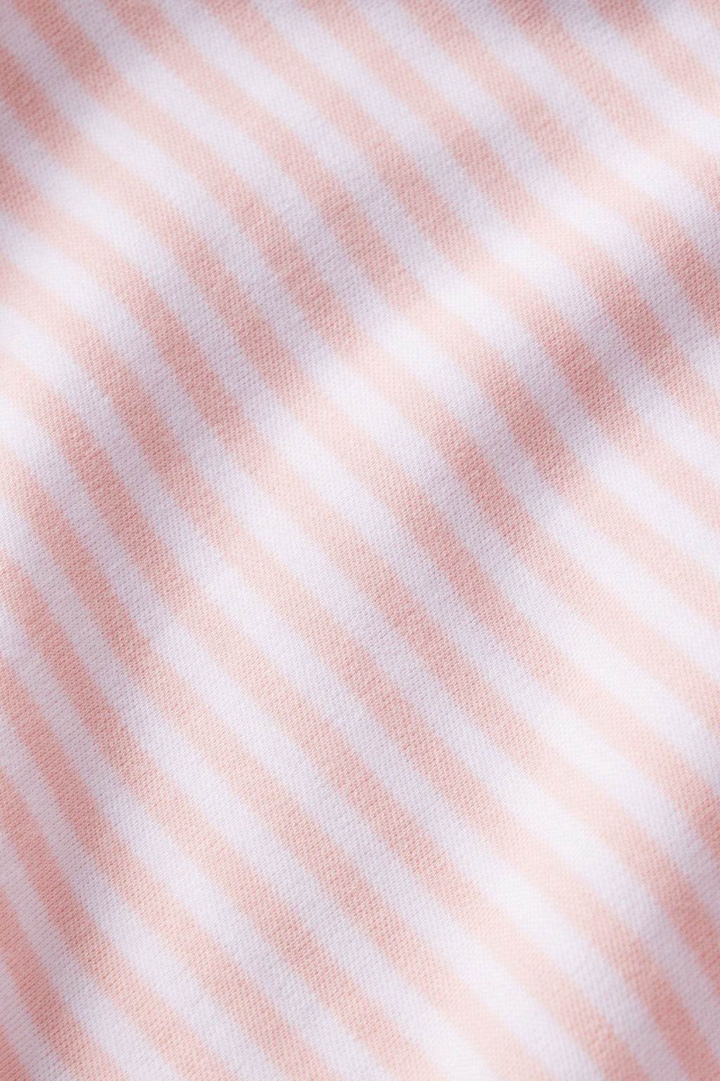 Close-up of the Pima Maternity Long Sleeve Nightgown in English Rose Stripe, showcasing its soft Pima cotton fabric with pastel pink and white stripes—ideal for nursing-friendly comfort.