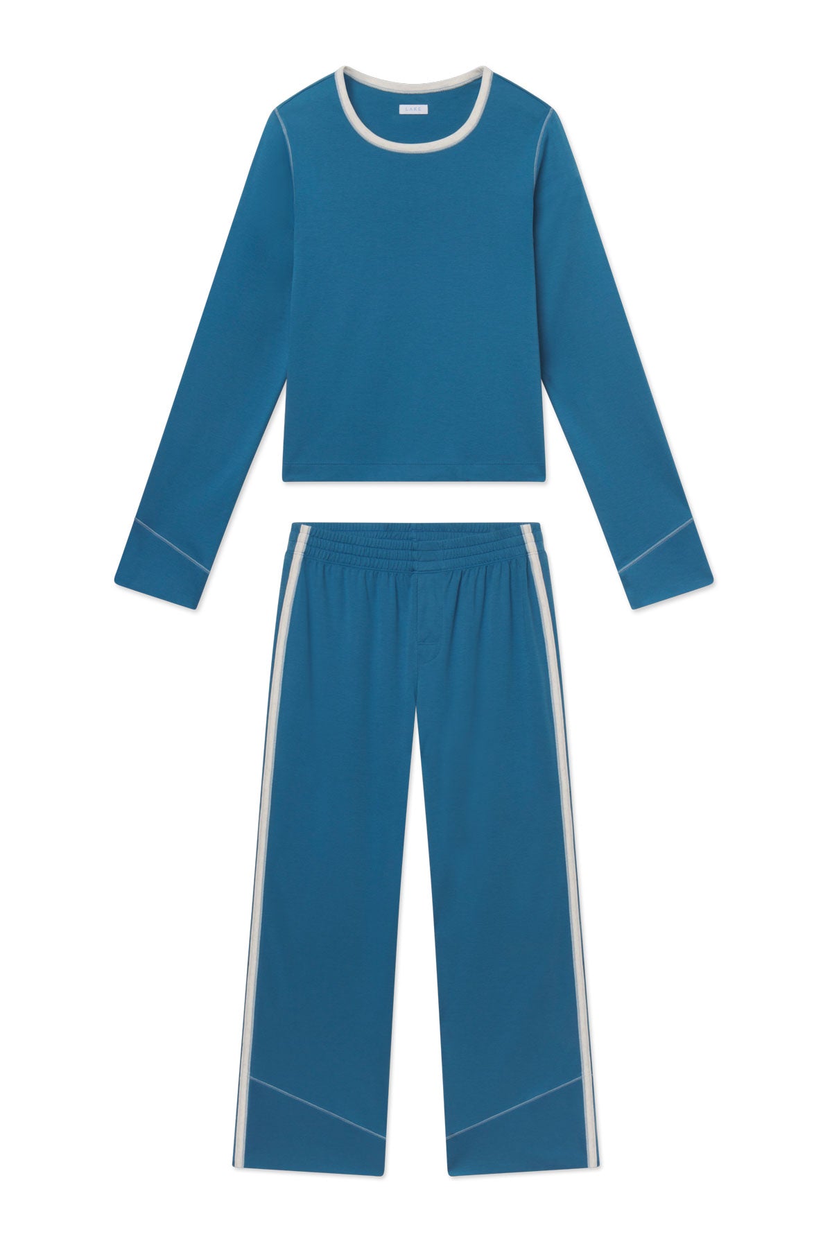 Balance Knit Wave Long-Long Set in Haven Blue XS