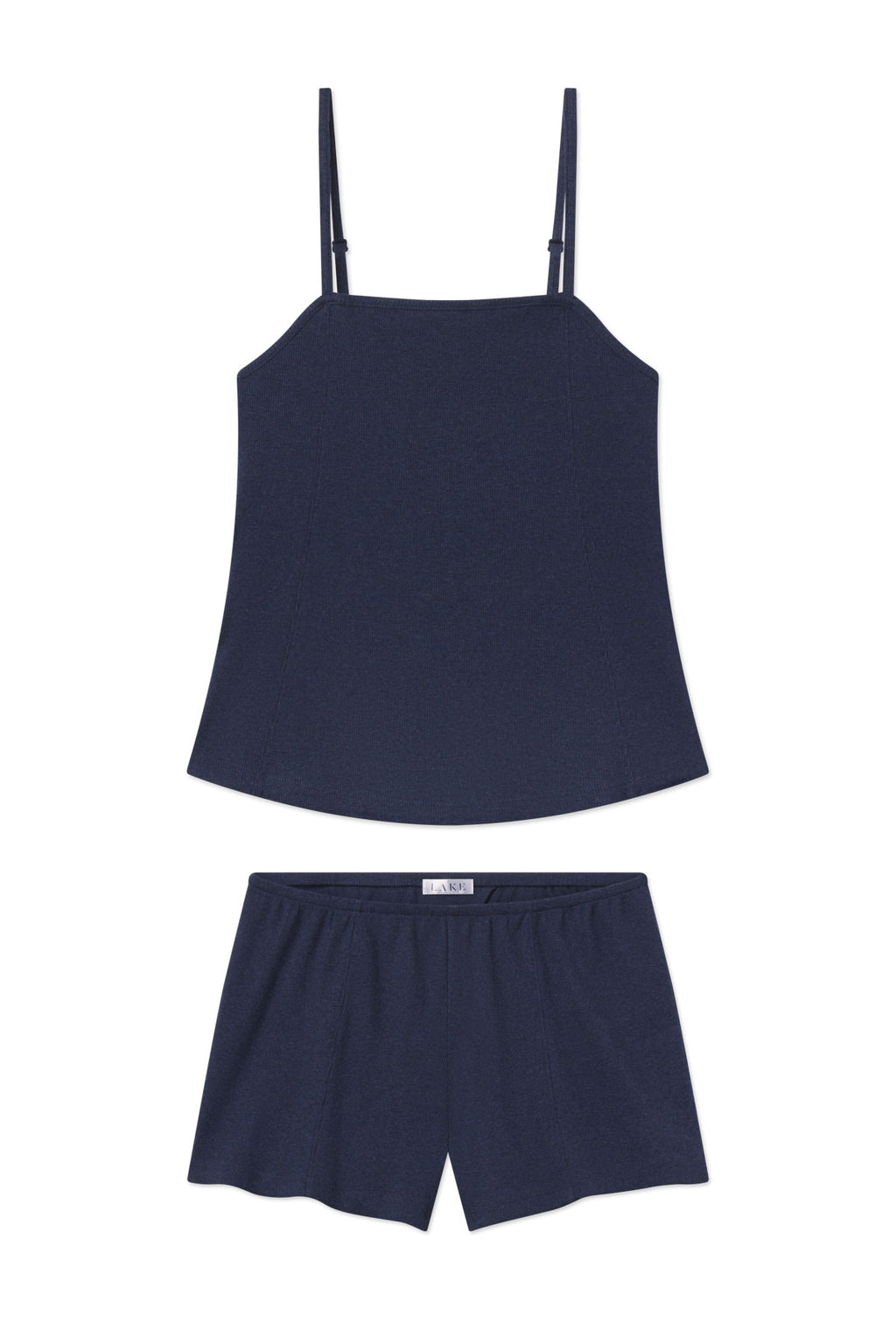 Pima Rib Tank-Short Set in Navy Heather - Featured Image 4