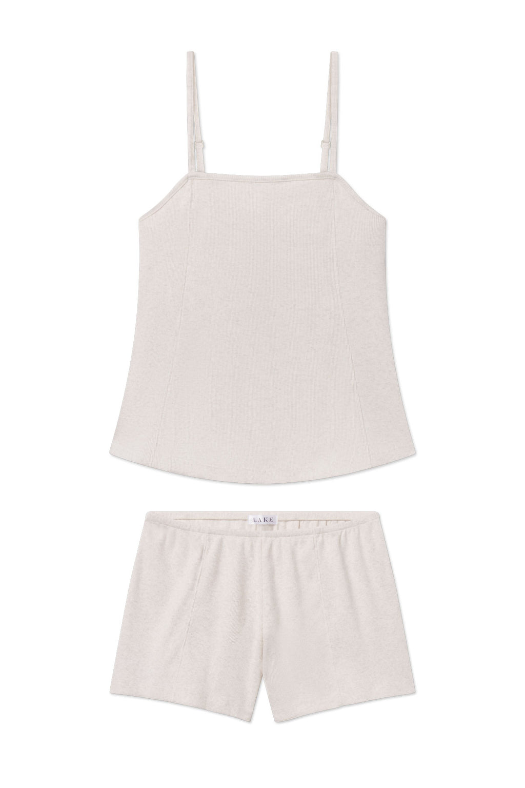 Pima Rib Tank-Short Set in Stone Heather - Featured Image 5