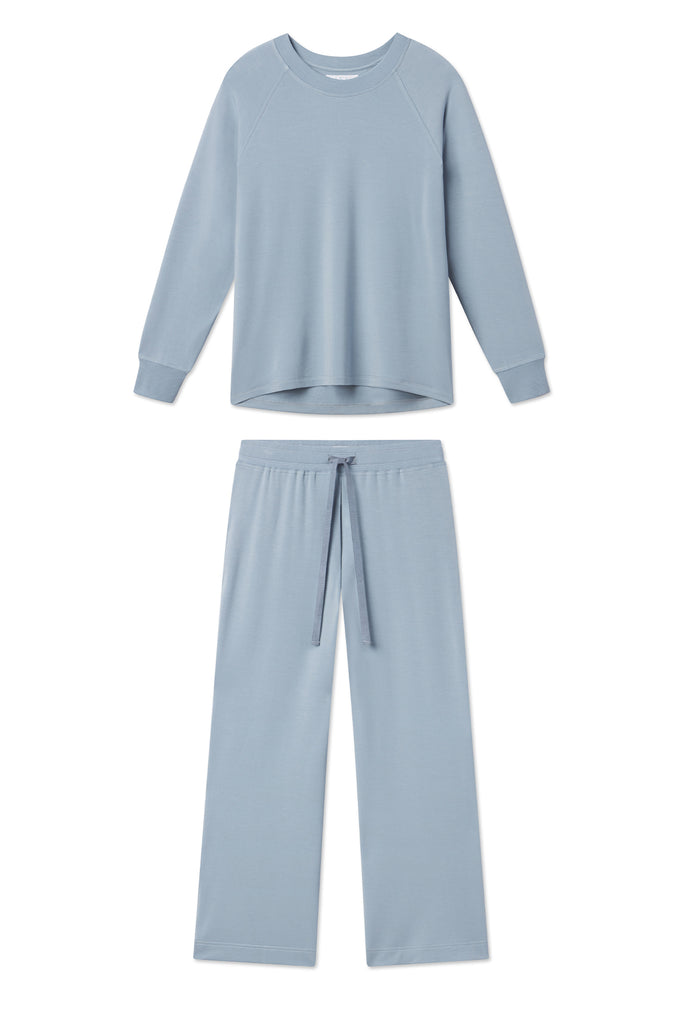 Honeylove BlissWear Lounge Pajama Pant 3XL Light Blue Wide Leg EUC