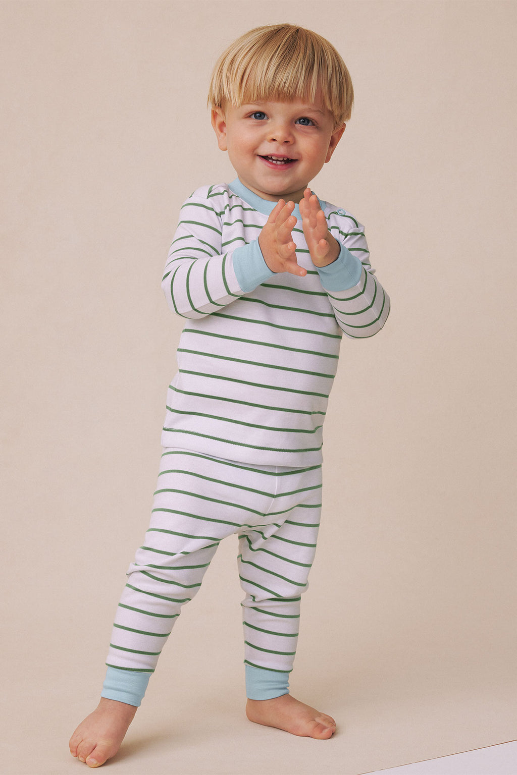 Baby Long-Long Set in Comfrey Club Stripe - Main Image 2