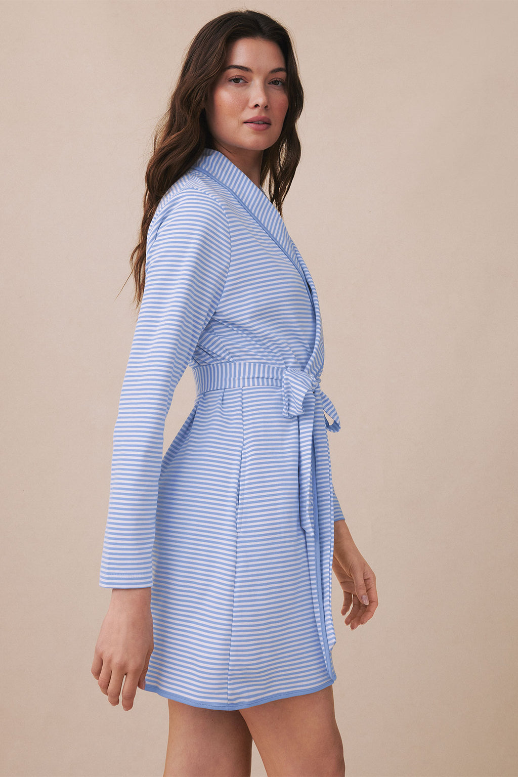 Pima Short Robe in Hydrangea - Main Image 3