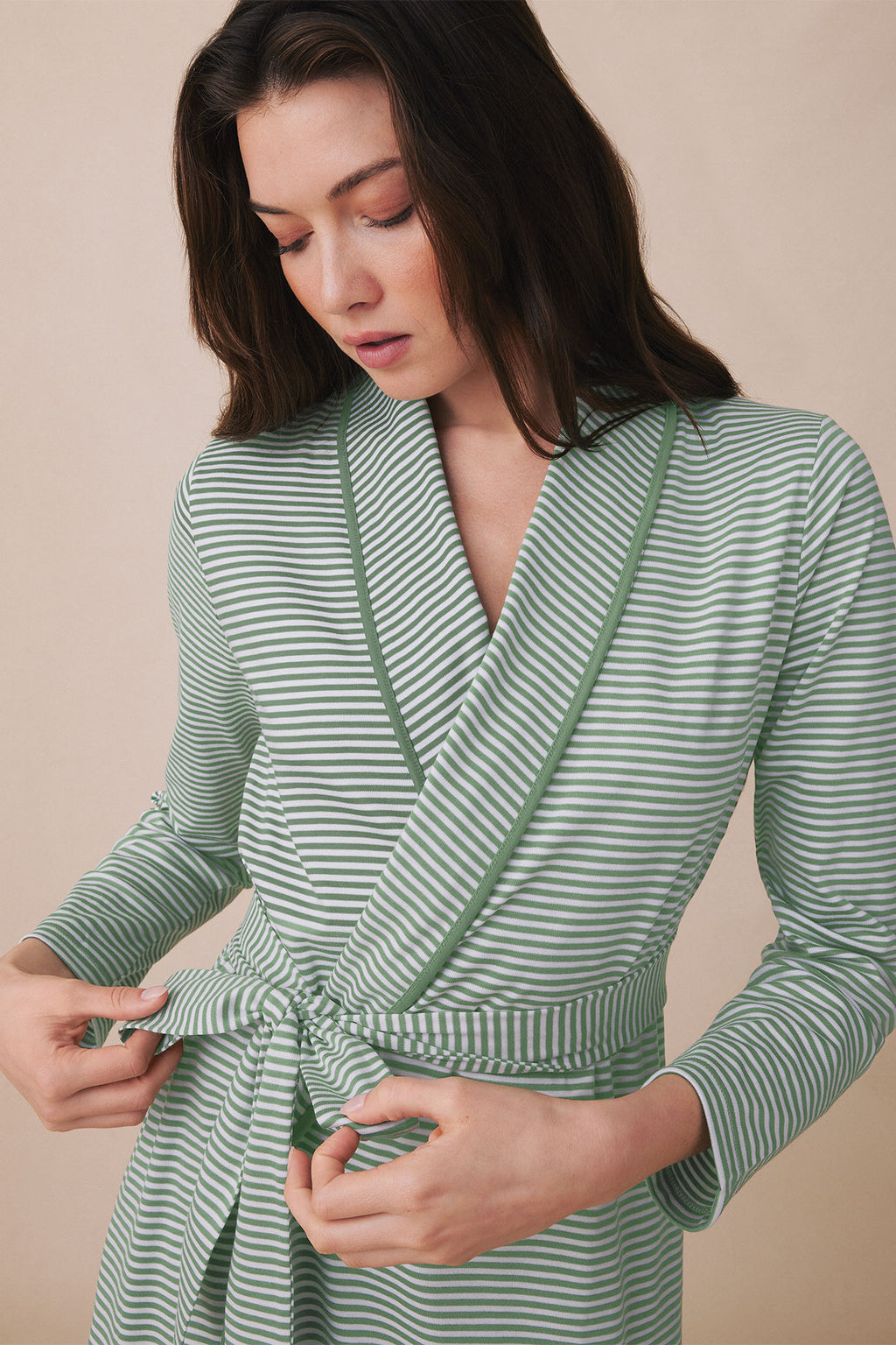 Pima Robe in Comfrey Heritage Stripe - Main Image 1