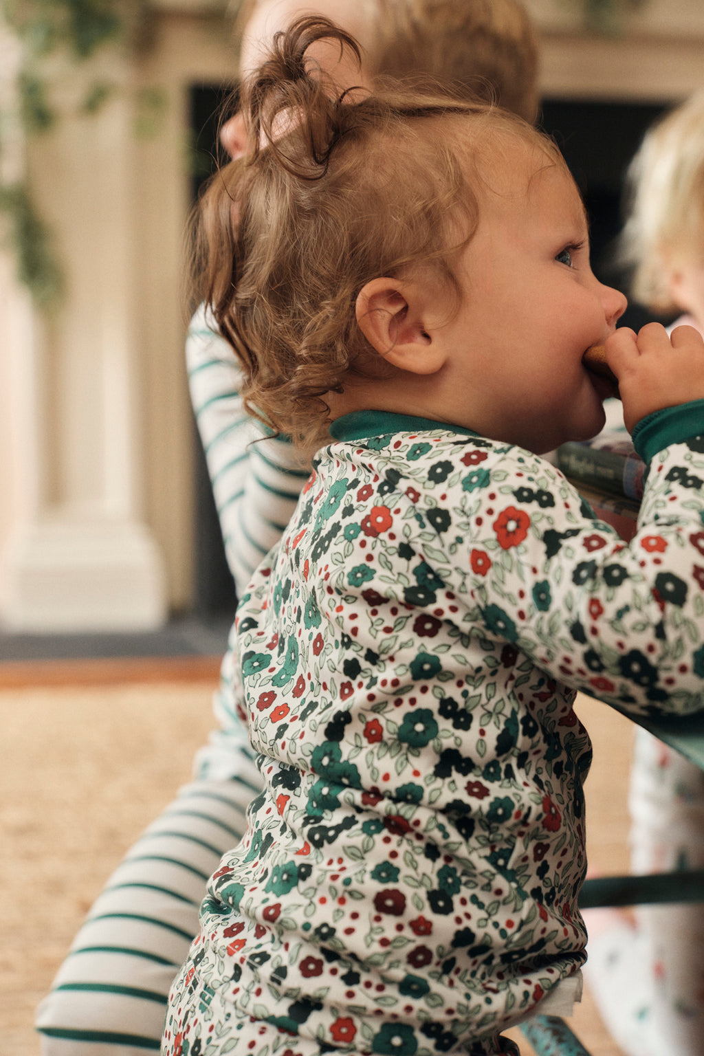 Baby Long-Long Set in Classic Green Vivian Floral - Main Image 2