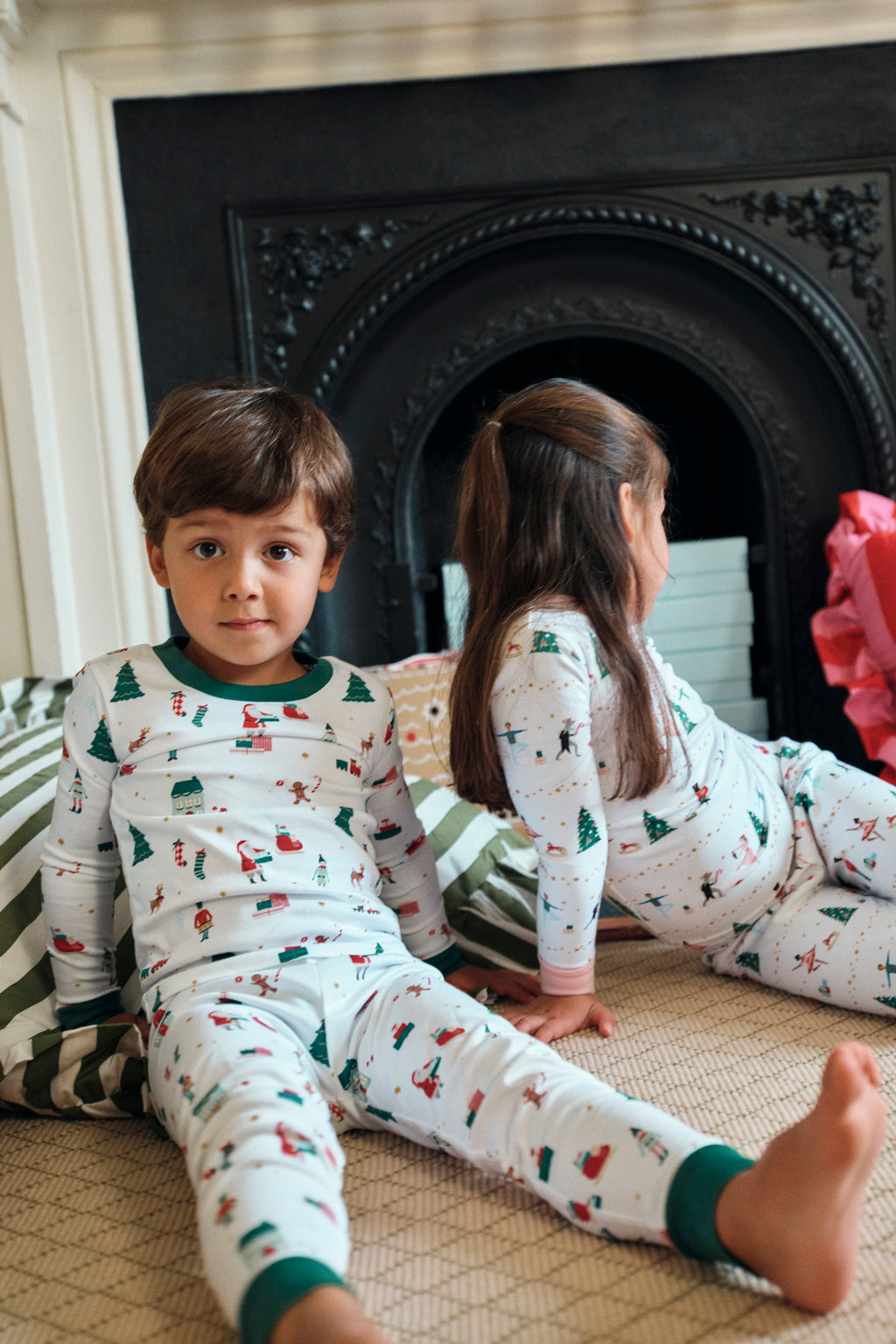 Kids Long-Long Set in Holly Jolly - Main Image 2