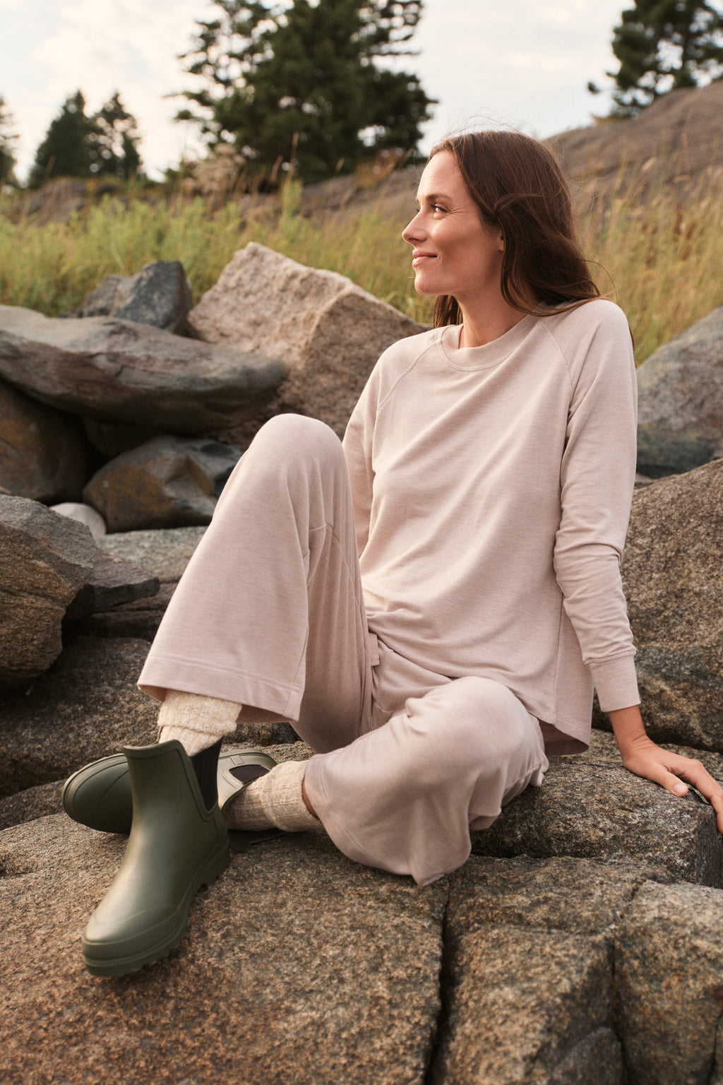 Relax Pants Set in Oat Heather - Main Image 3