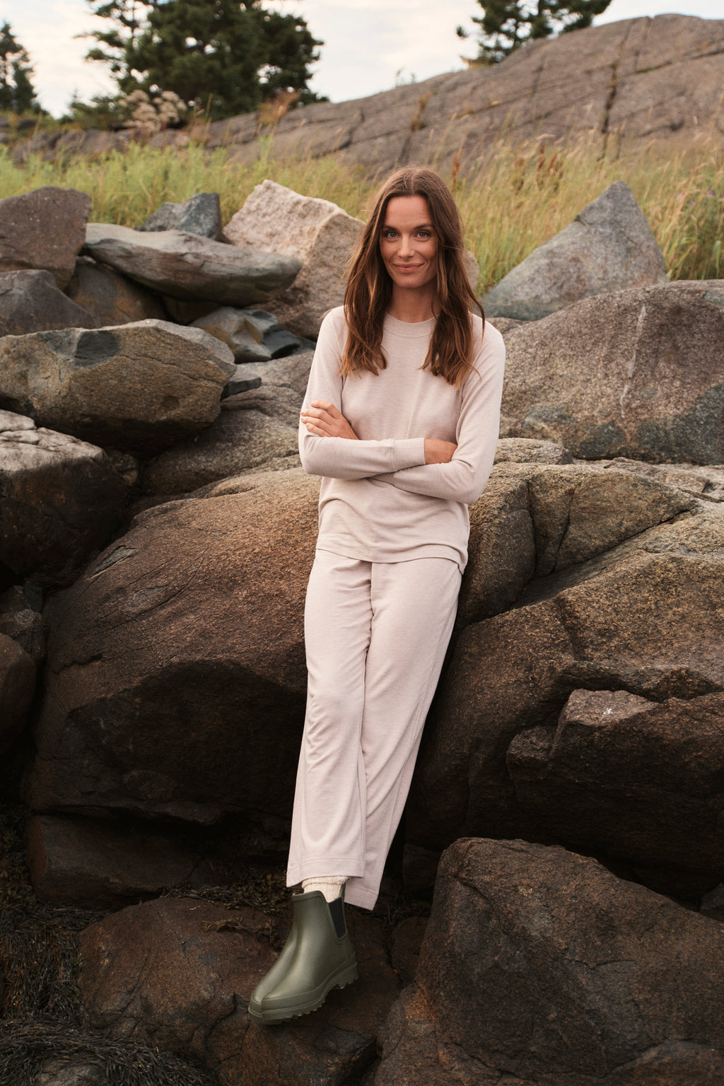 Relax Pants Set in Oat Heather - Main Image 2