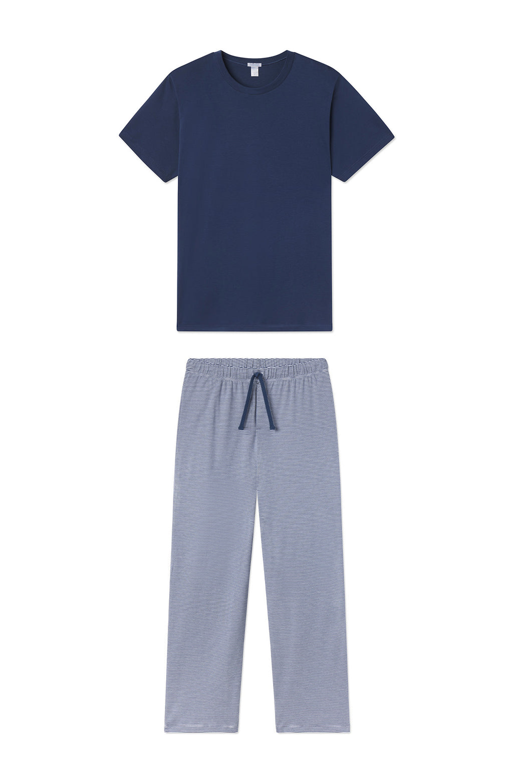 Men's Pima Pajama Pants Set in True Navy - Main Featured Image