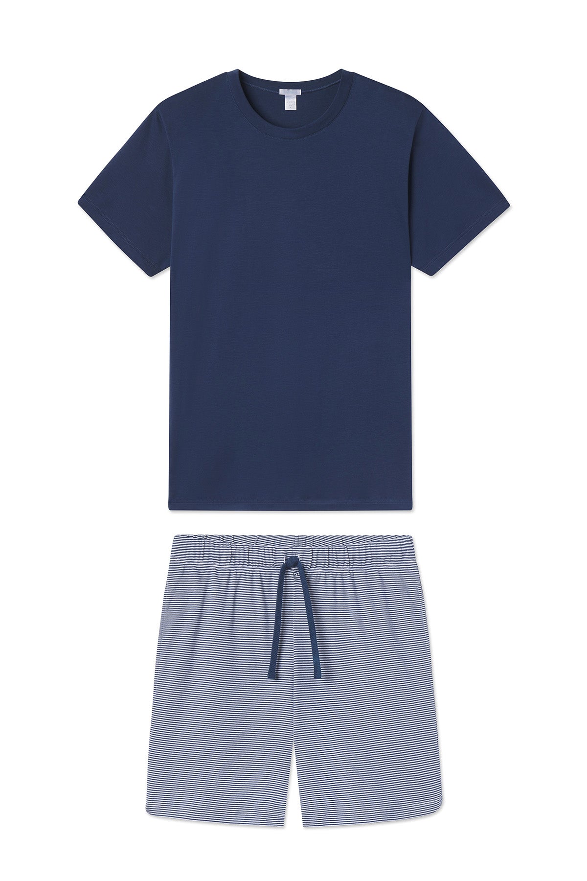 LAKE | Men | Pima Cotton Pajamas | True Navy Pima Sleep Shorts Set
