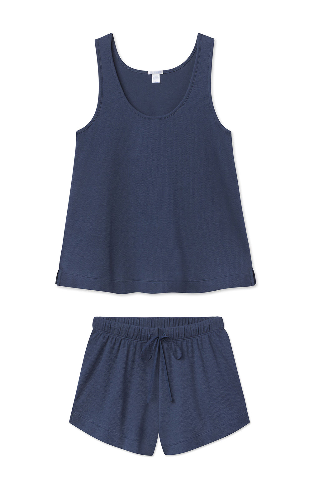 LAKE | Women | Pima Cotton Pajamas | Navy Pointelle Pajama Shorts Set