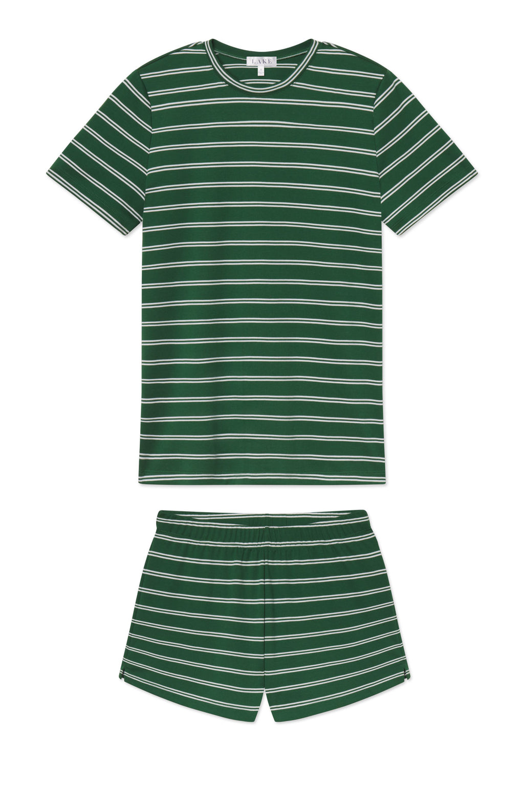 Pima Crew Shorts Set in Eden Tidal Stripe - Featured Image 4