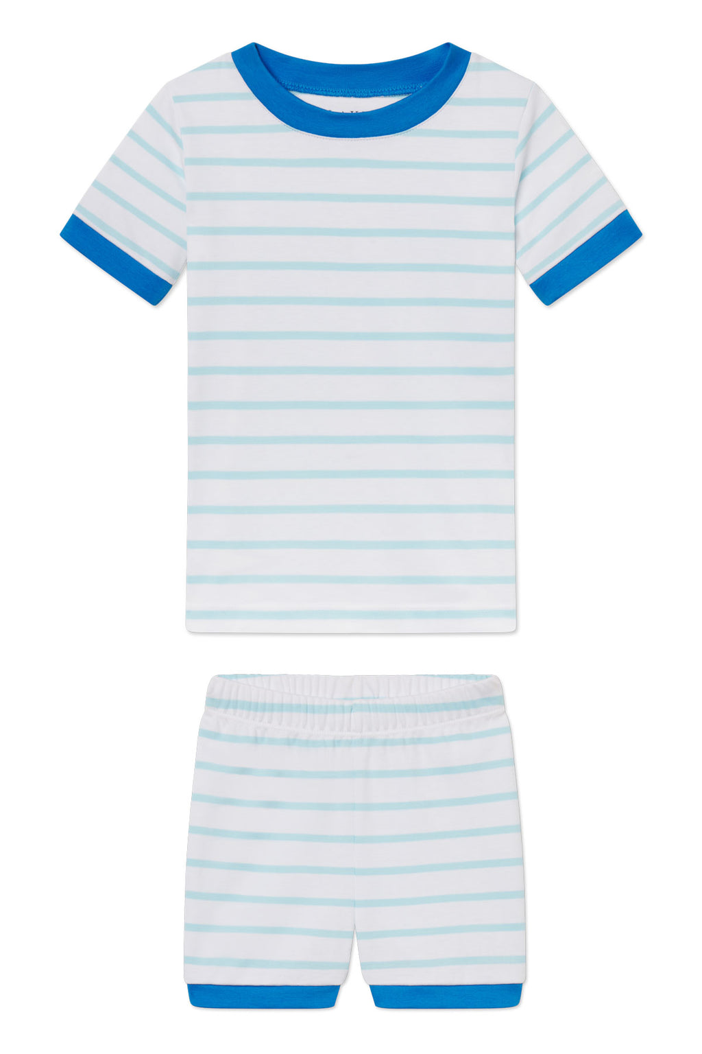 Kids Shorts Set in Salt Spray Anchor Stripe - Featured Image 4