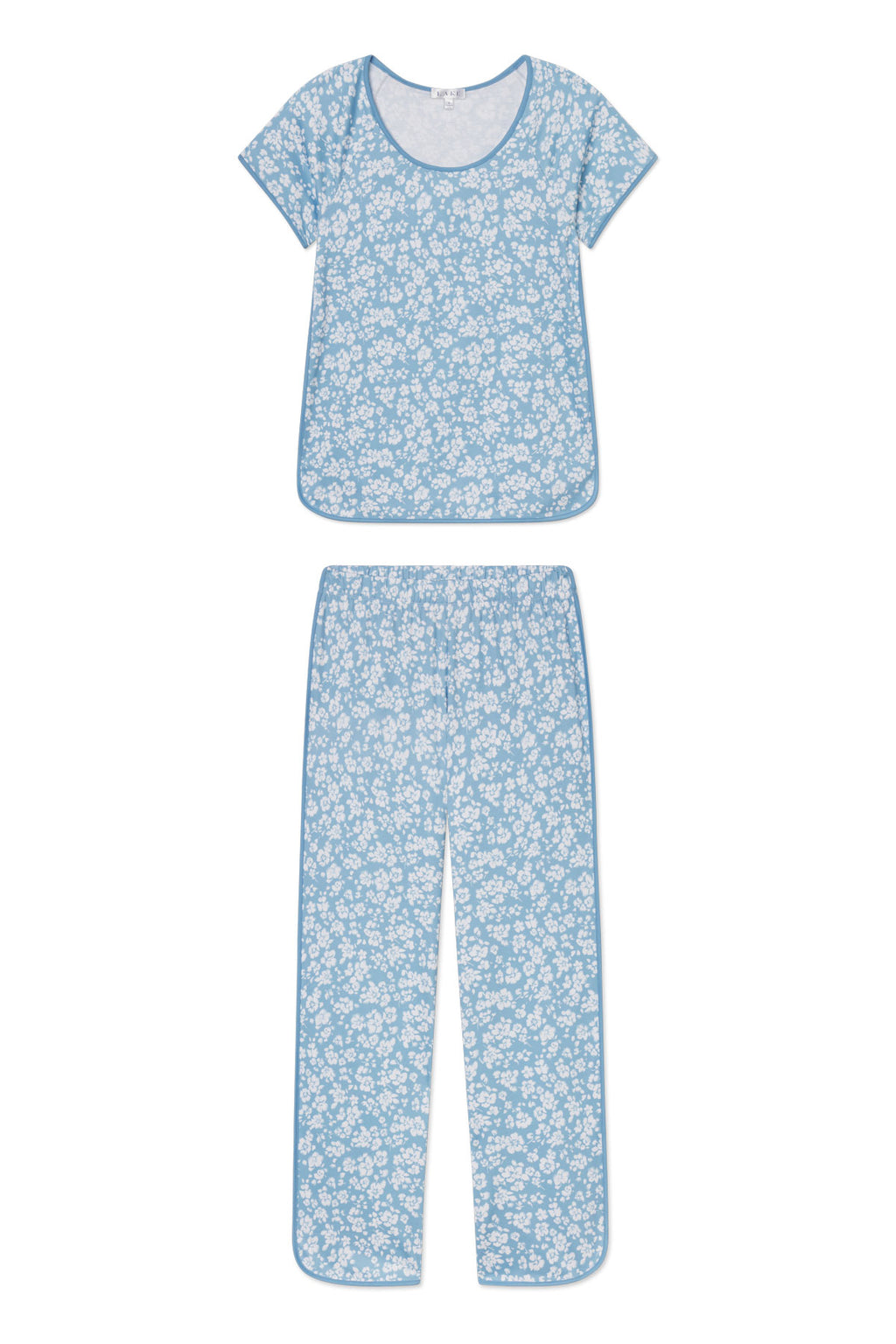 Pima Short-Long Set in Serene Blue Anemones - Featured Image 3