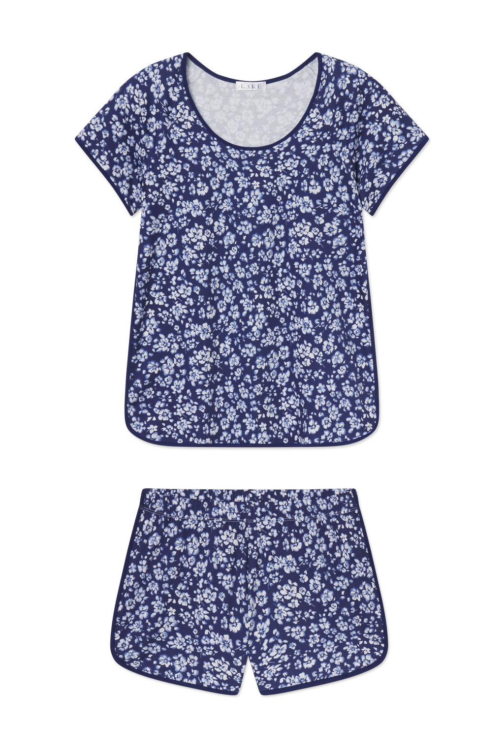 Pima Shorts Set in Blue Depths Anemones - Featured Image 4