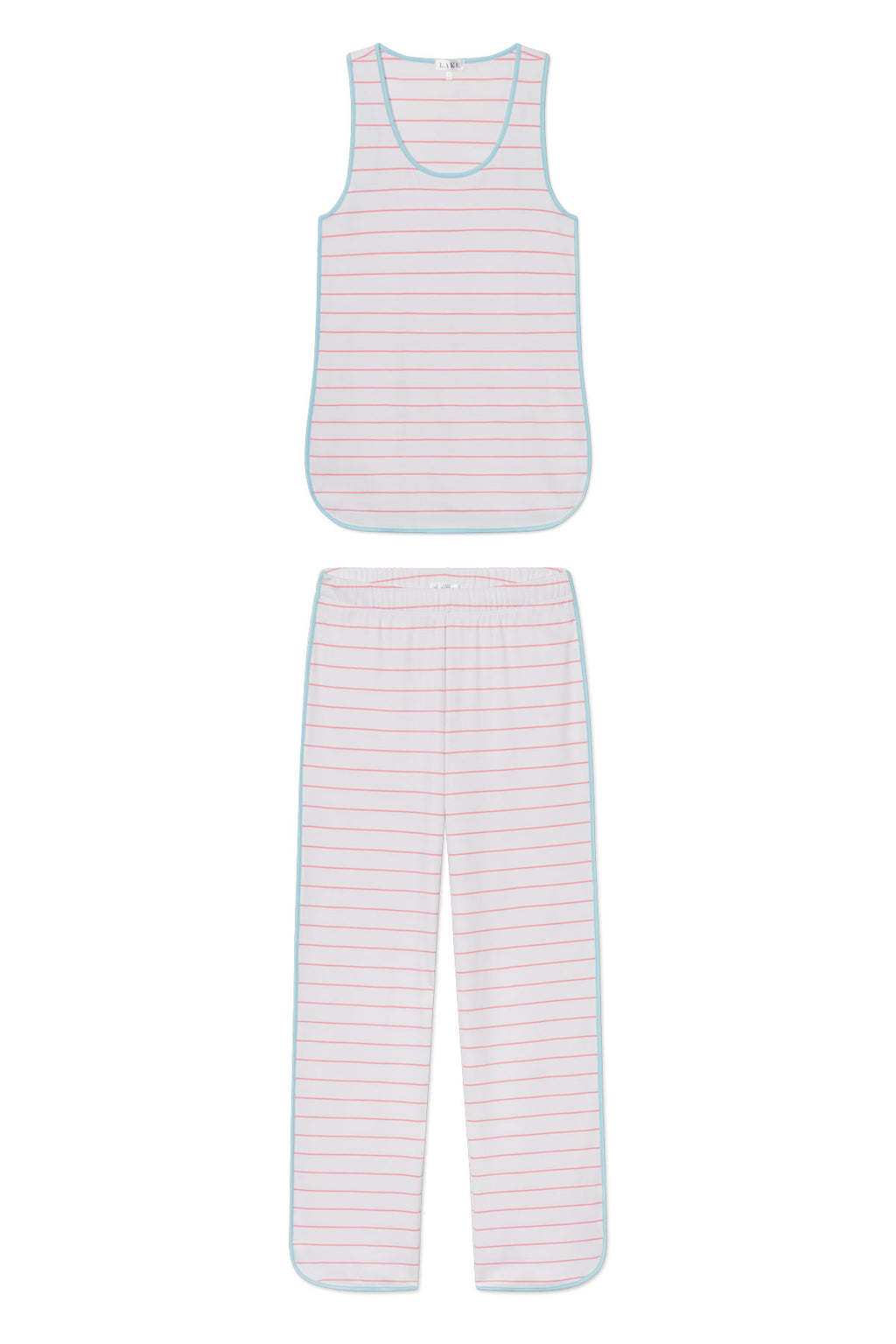 Pima Tank-Long Set in Gelato Boating Stripe - Featured Image 4