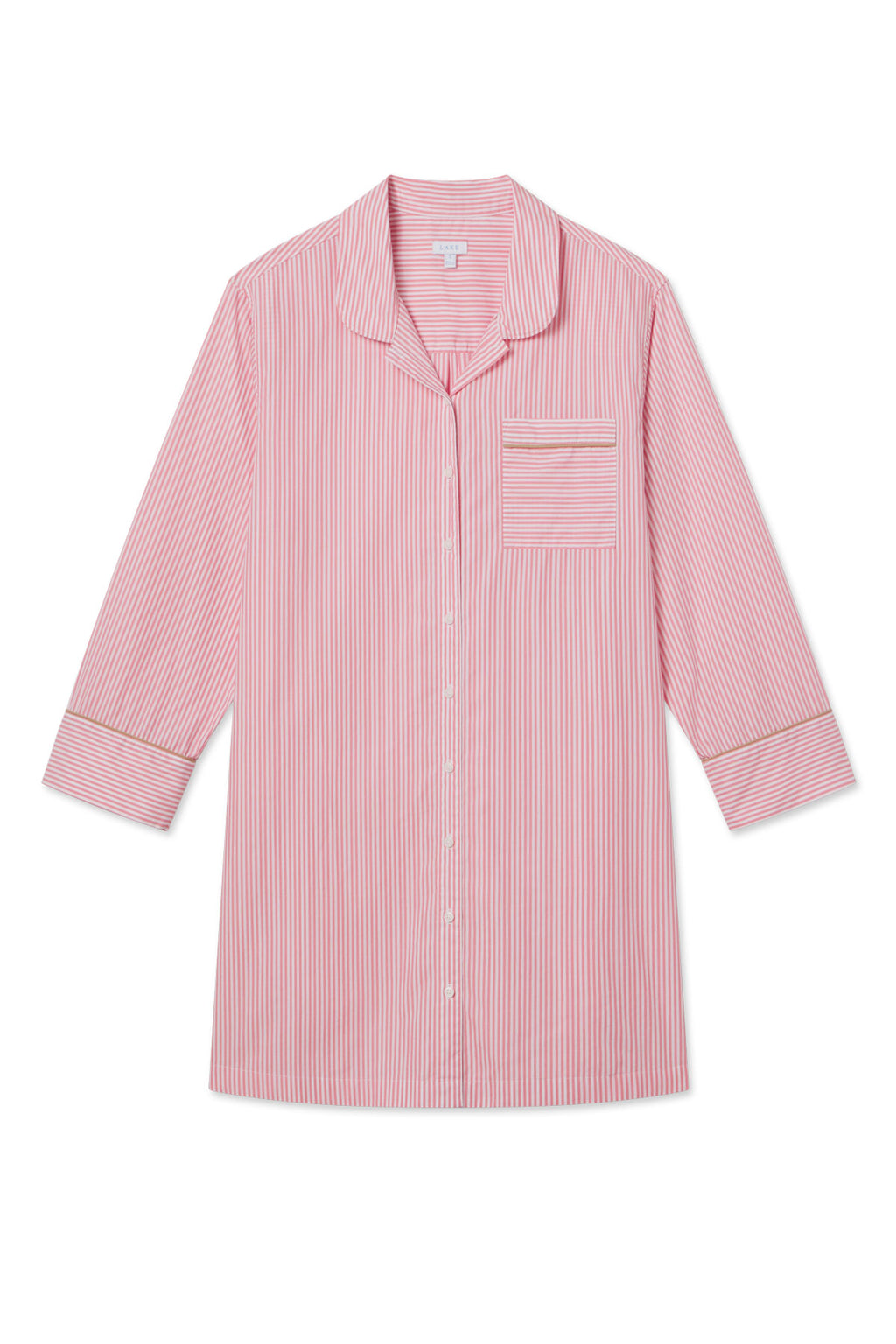 Poplin Piped Nightgown in Gelato Riviera Stripe - Featured Image 4