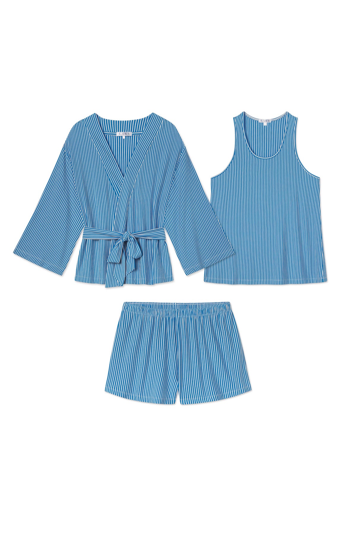 LAKE | Women | DreamModal® Pajamas | Cape Pencil Stripe Kimono