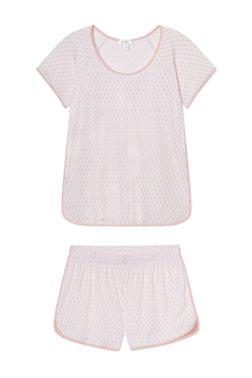 Pima Shorts Set in English Rose Blockprint - Featured Image 3