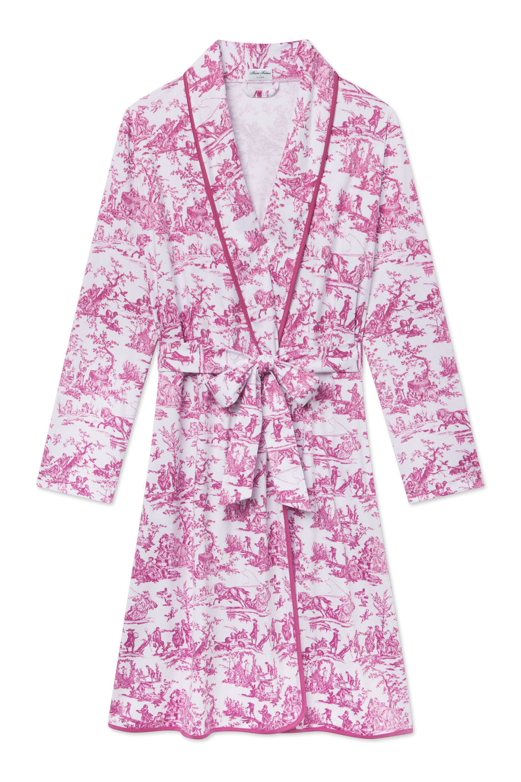 Pima Robe in Claret Toile - Main Featured Image