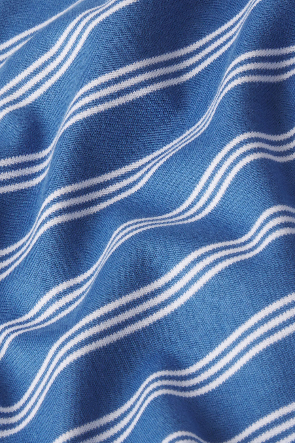 Pima Crew Long-Long Set in Seaport Triple Stripe - Main Image 3