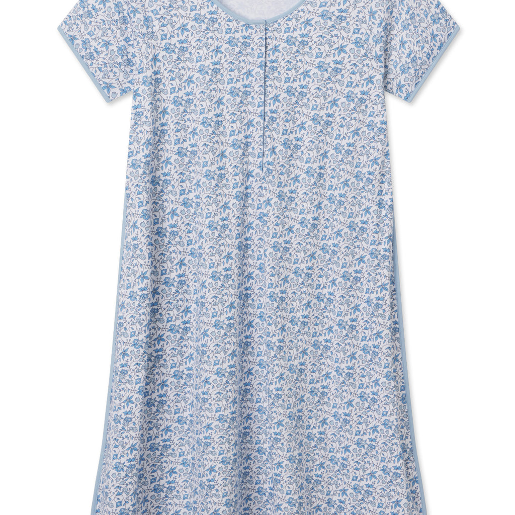 delft blue dress Adele Simpson Delft Blue Scarf Print Maxi Dress main image 0