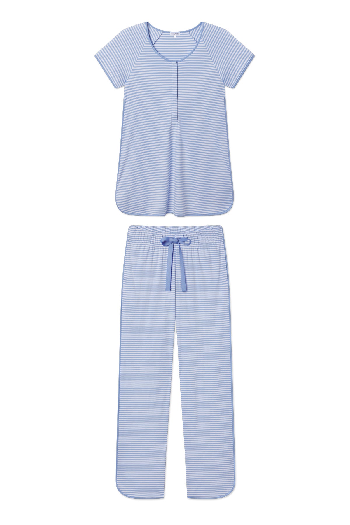 LAKE | Women | Pima Cotton Pajamas | Hydrangea Maternity Short