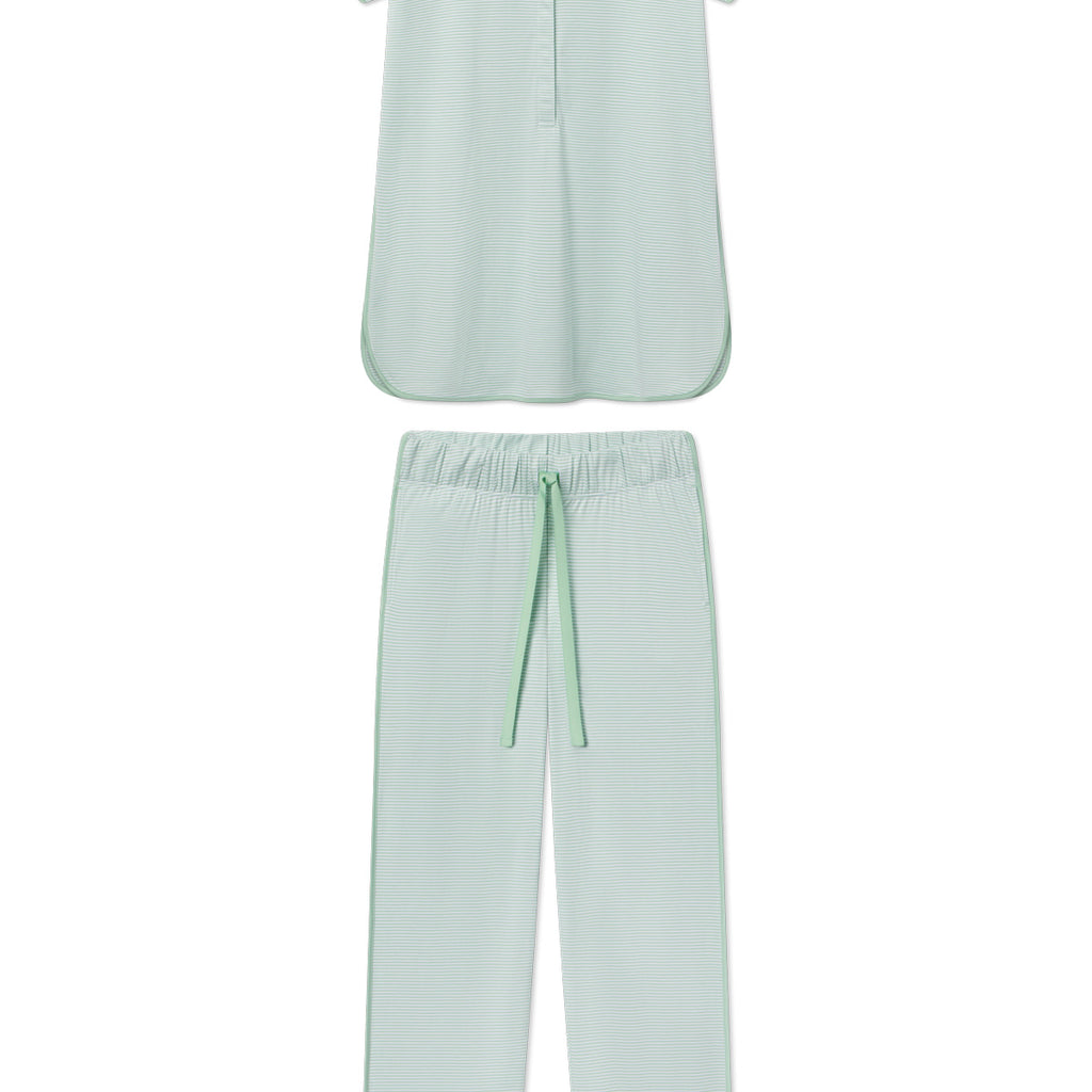 LAKE Women Pima Cotton Pajamas Parisian Green Maternity - Main Image