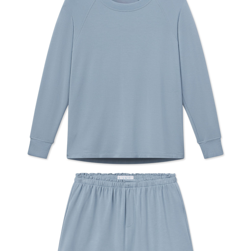 Relax Shorts Set in Dusty Blue — Size M