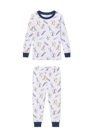 Kids Long-Long Set in Vintage Skis - 8