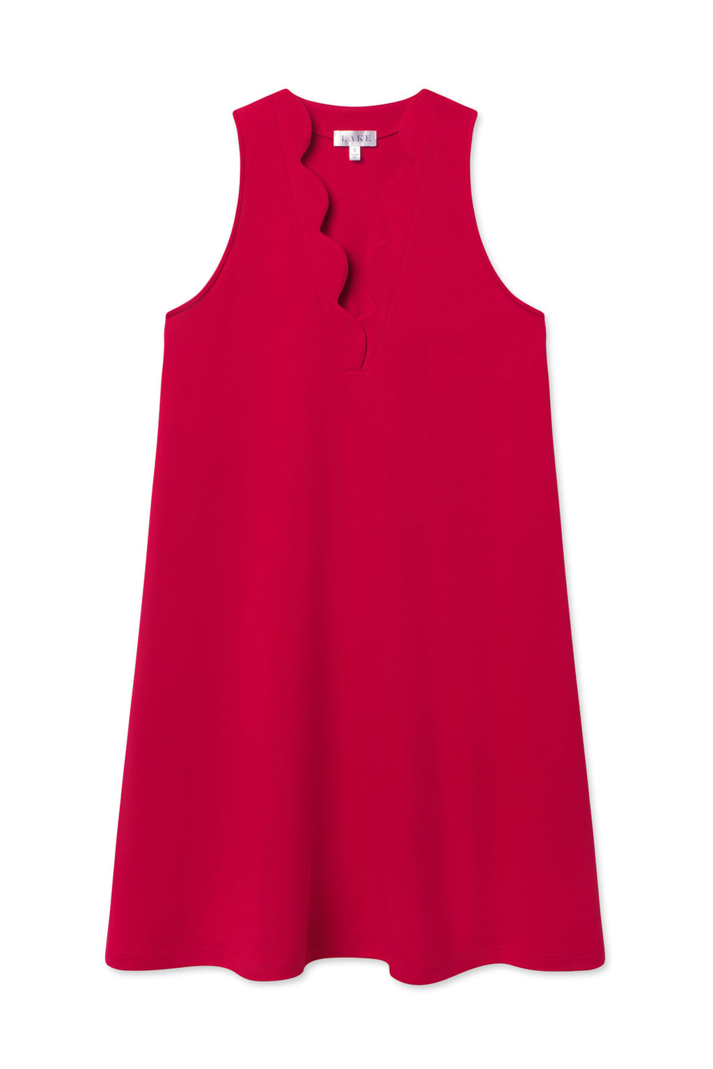 Pima Scallop Tank Gown in Classic Red - Featured Image 5