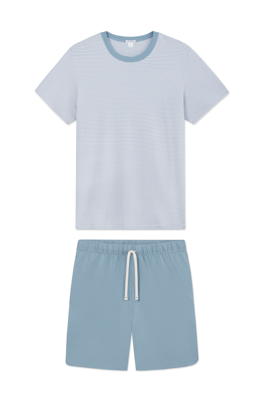 Men's Pima Sleep Shorts Set in Anchor Blue Bar Stripe - Main Featured Image