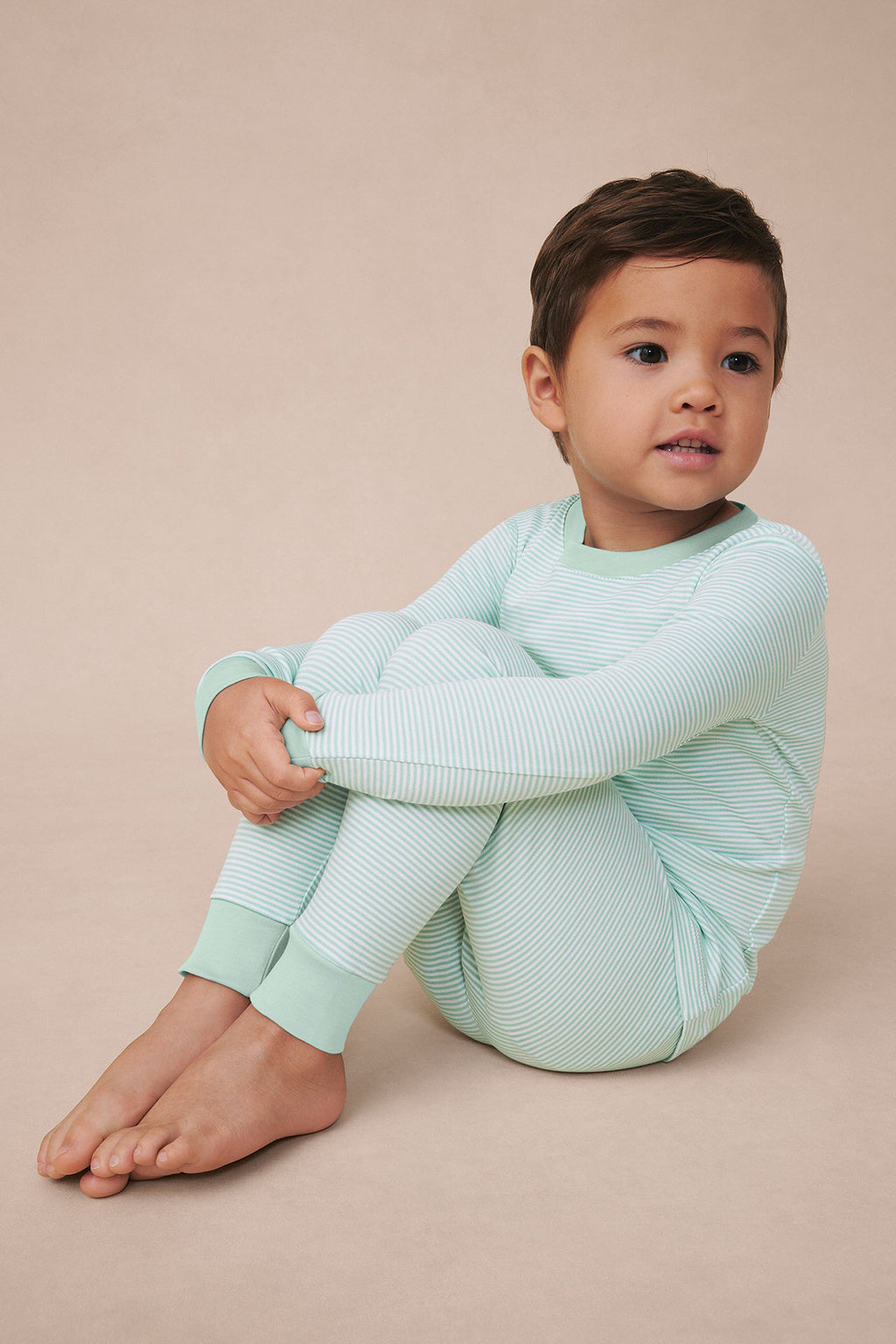 Kids Long-Long Set in Parisian Green - Main Image 3
