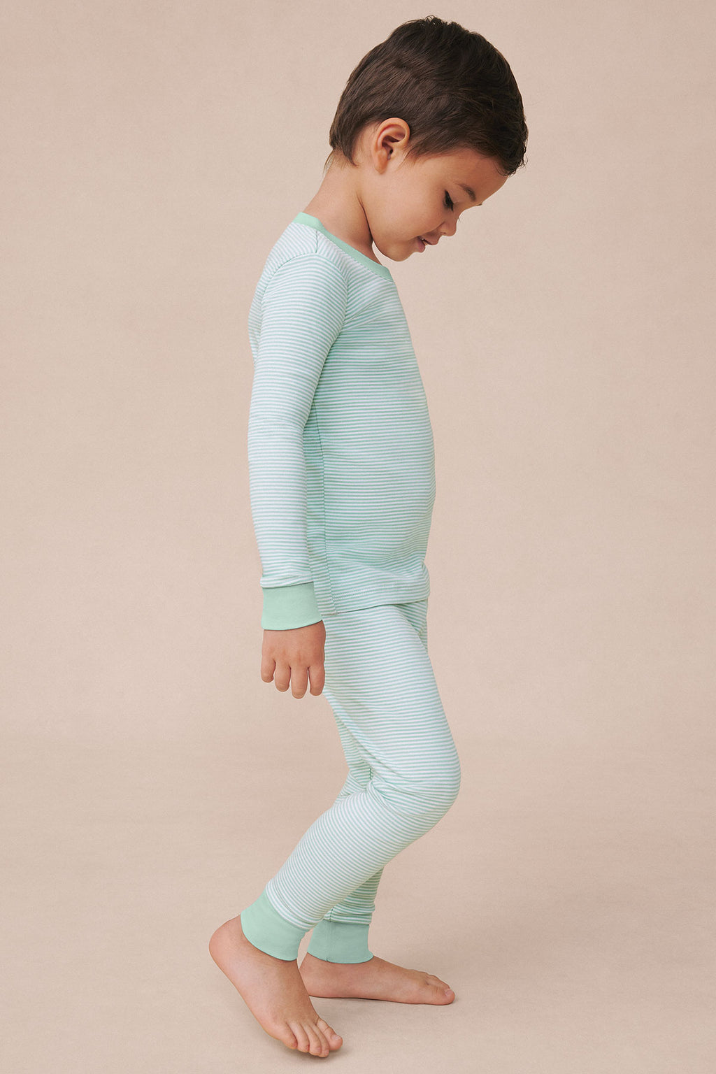 Kids Long-Long Set in Parisian Green - Main Image 2