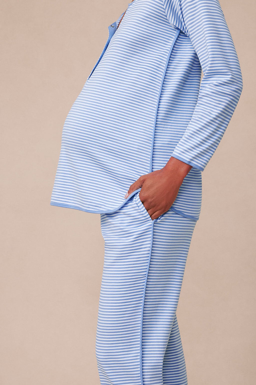 Pima Maternity Long-Long Set in Hydrangea - Main Image 3