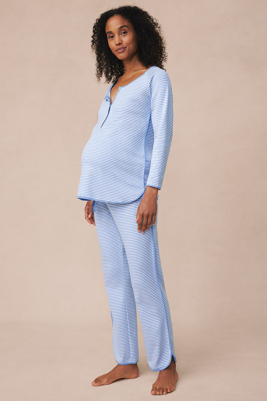 Pima Maternity Long-Long Set in Hydrangea - Main Image 1