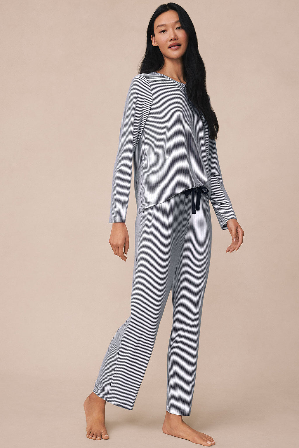 DreamModal® Ribbon Long-Long Set in English Navy Vertical Stripe - Main Image 3