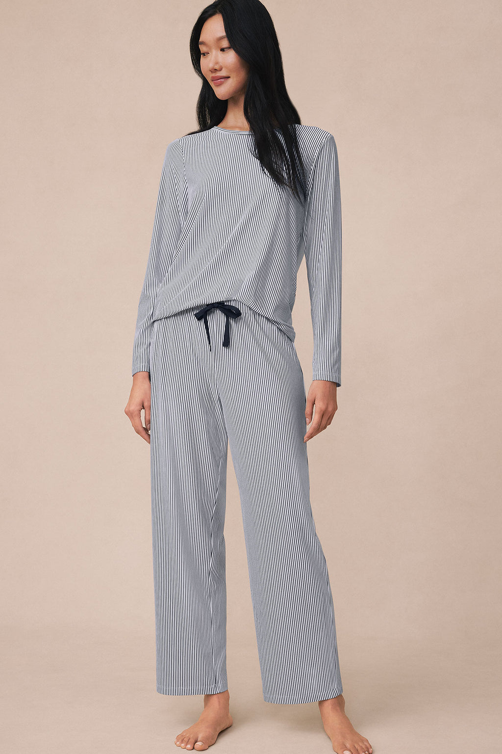 DreamModal® Ribbon Long-Long Set in English Navy Vertical Stripe - Main Image 1