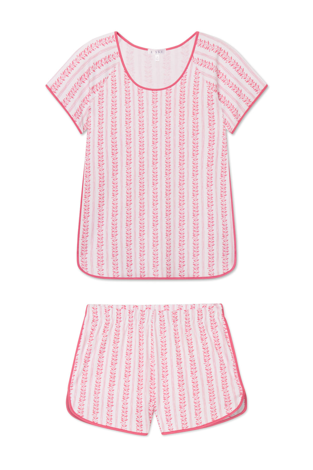 The Pima Shorts Set in Winterberry Jasmine Vine is a women