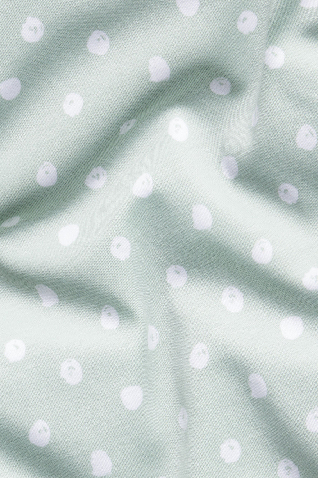 Pima Crew Long-Short Set in Aloe Dot - Main Image 4