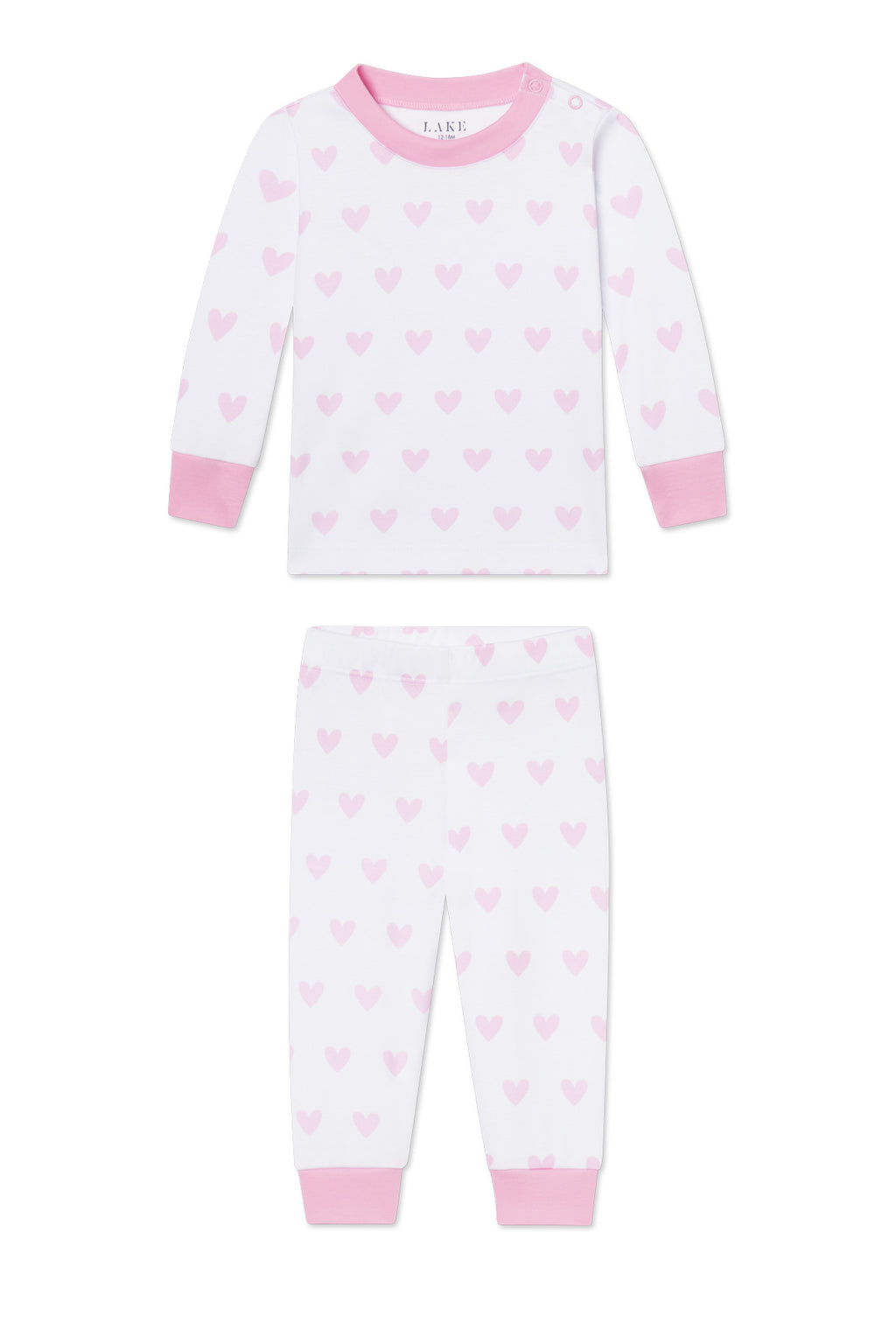 Baby Long-Long Set in Darling Pink Heart - Main Featured Image