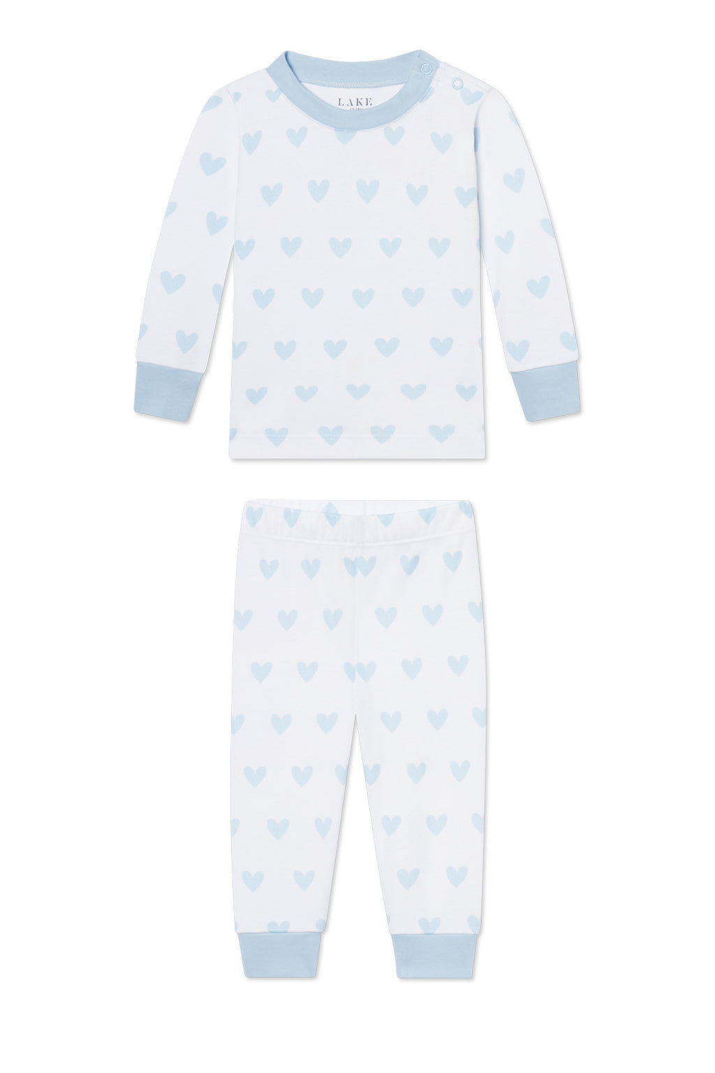 Baby Long-Long Set in French Blue Heart - Main Featured Image